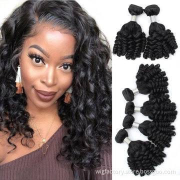 Wholesale unprocessed virgin bohemian hair, no shed no tangle bohemian curl human hair weave, bottom funmi curls human hair